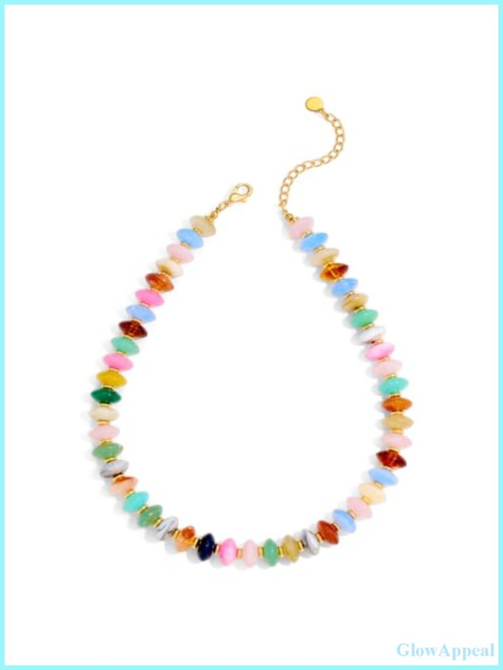 Resin Beaded Choker Necklace Boho Statement Jewelry Gift